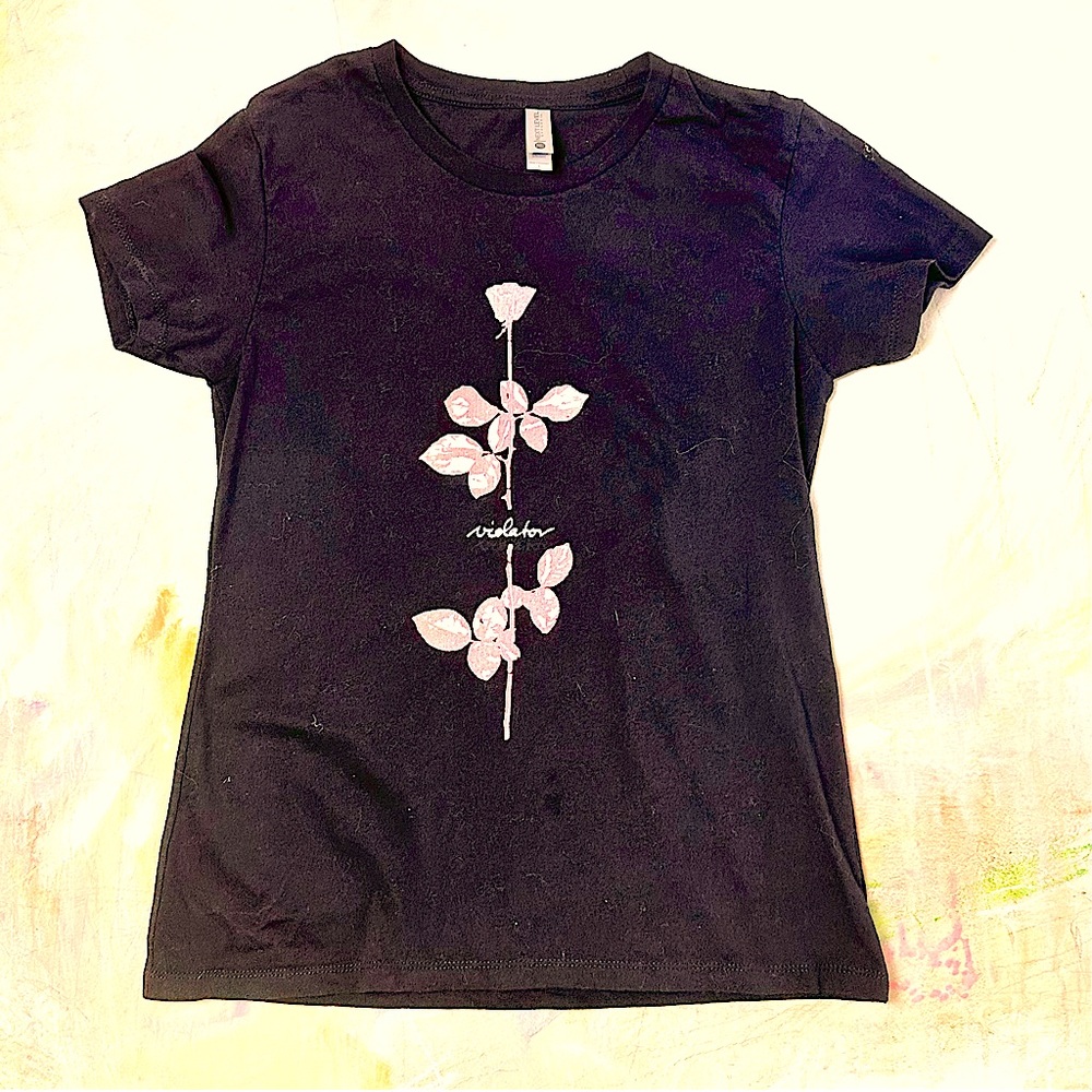 Next Level Apparel Depeche Mode Violator Album Slim Fit Y2K Band T-shirt Size L